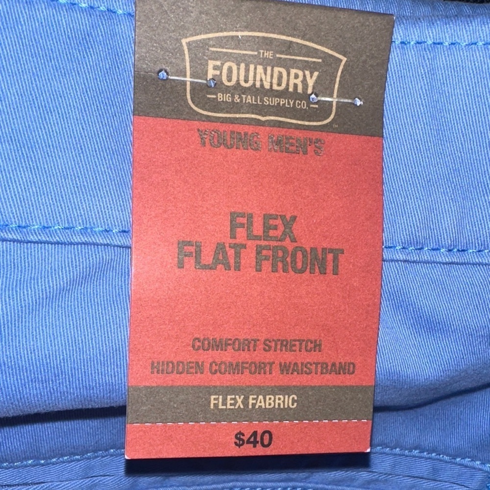 Classic Blue Men's Flat Front Shorts - Picture 7 of 7